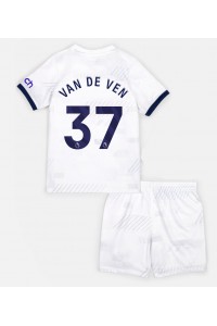 Fotbalové Dres Tottenham Hotspur Micky van de Ven #37 Dětské Domácí Oblečení 2023-24 Krátký Rukáv (+ trenýrky)